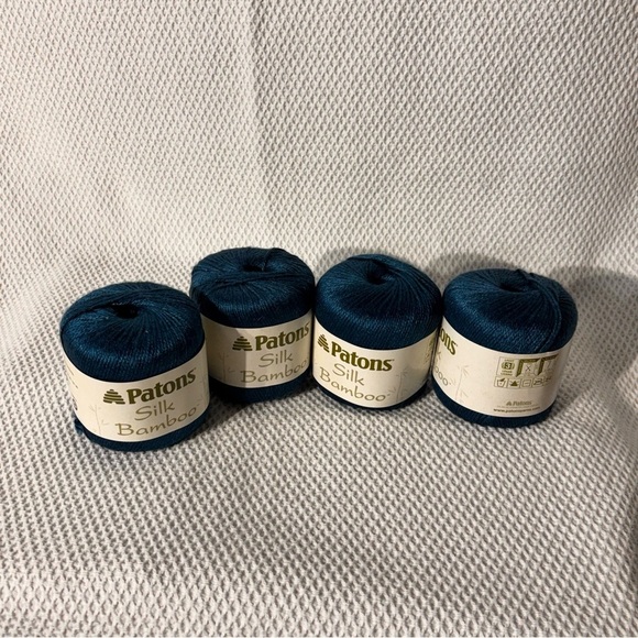 Patons Other - Patons Silk Bamboo Yarn - Sapphire Lot of 4 NEW WITH TAG